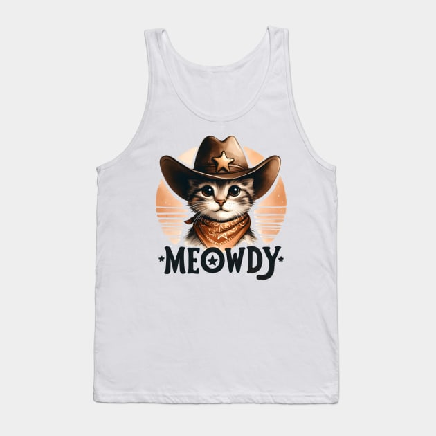 Meowdy cowboy cat Tank Top by Batshirt